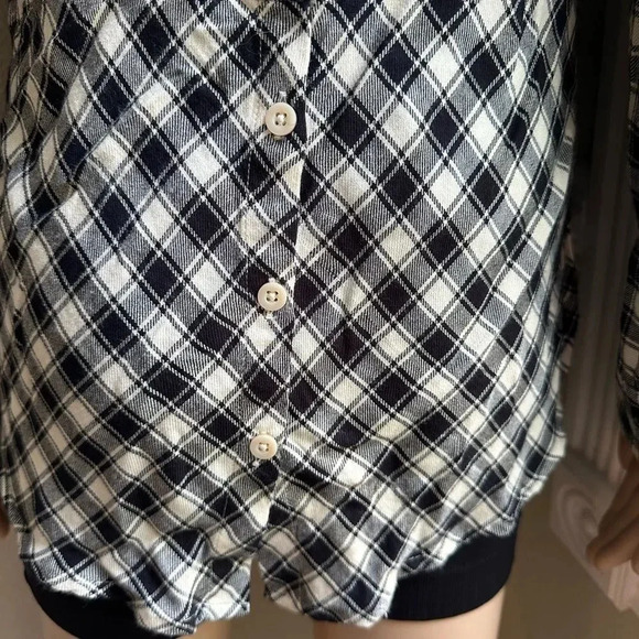 LUCKY BRAND PLAID  FLANNEL T SHIRT LONG SLEEVE XS - Picture 8 of 8